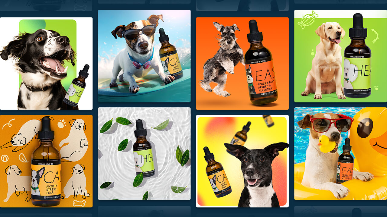 Hemp Dog Health Promotion: Engaging Amazon Post designed to increase brand awareness and foster customer interaction.